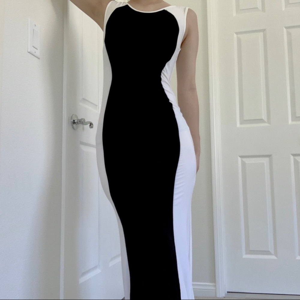 B&W MAXI DRESS